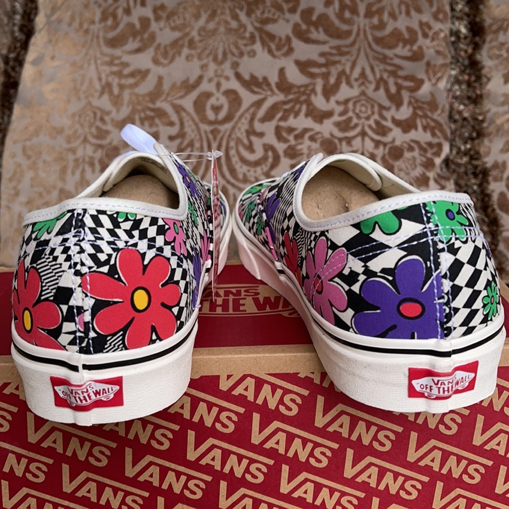 Vans Authentic Printed Floral Check/Marshmallow Mn - Picture 14 of 16